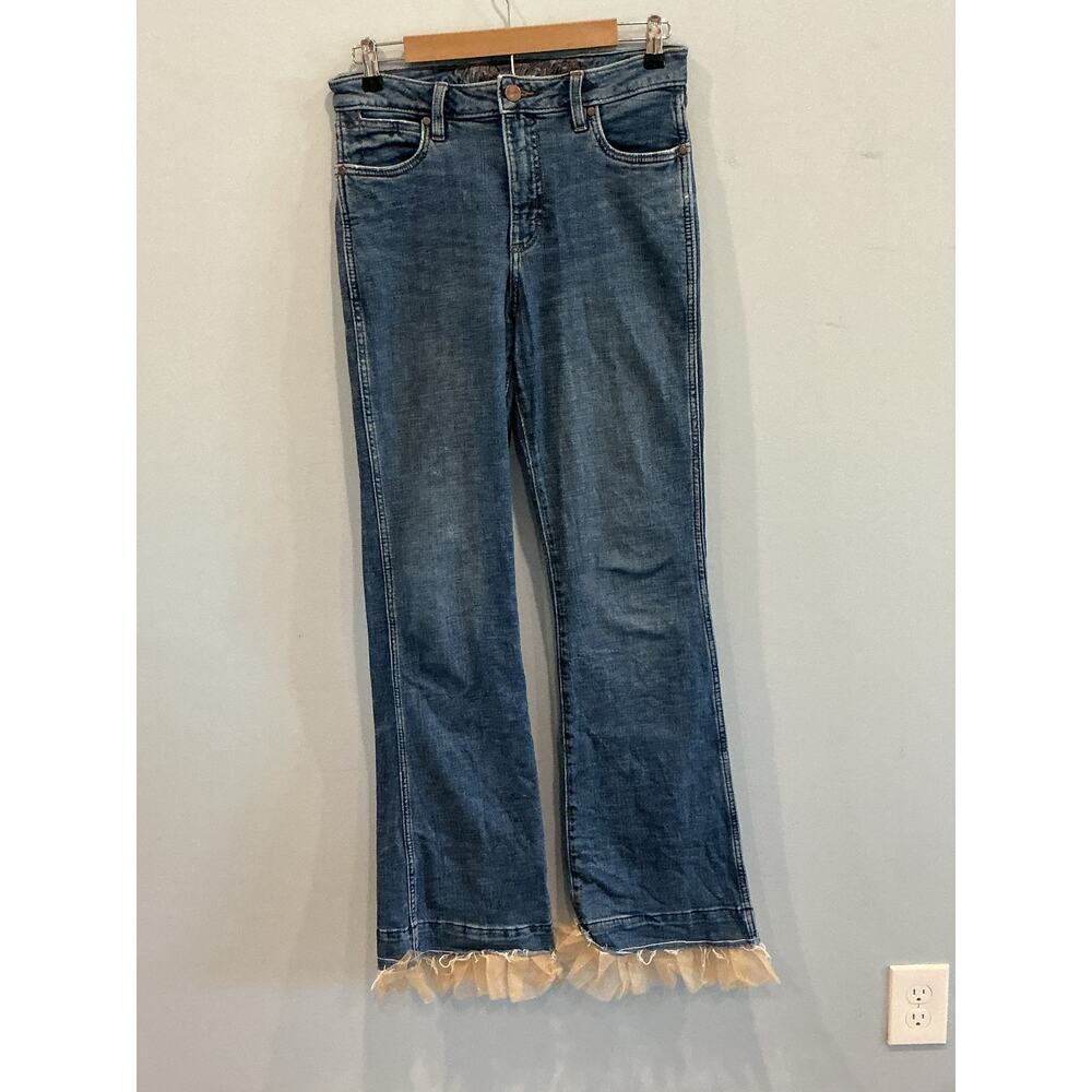 Wrangler Womens High Rise Flare Jeans Tulle Western Rodeo Cowgirl Cowboy 28 x 34